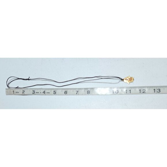 Hamsa Evil Eye Pendant Necklace Gold Red Black Cord Hand of Fatima Ethnic - Picture 5 of 6